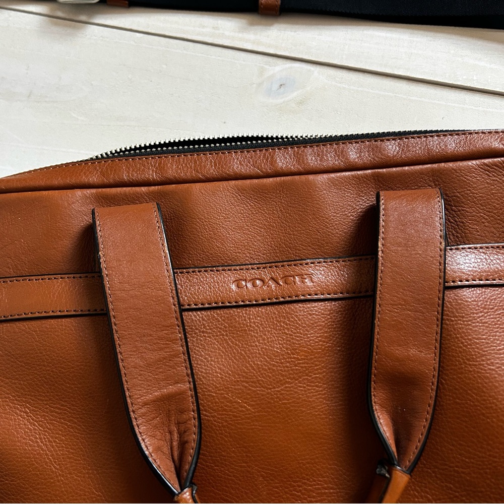 Coach Hamilton Tan Leather briefcase Bag